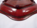 Chinese Red Lacquer Hexagonal Elegant Wooden Bowl,