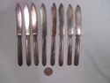 Eight Vintage Silver-Plate Butter Spreader Knives,