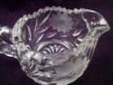 Antique American Brilliant Period Cut Crystal Crea