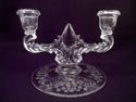 New Martinsville Glass Teardrop Double Candle-hold