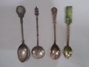 Set of 12 Vintage Souvenir Spoons: Sterling, Japan