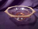 Pink Elegant Glass Bowl, Circa 1930, Gold Rim, 8-S