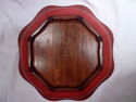 Chinese Octagonal Red Lacquered Wood Bowl, Kwan Te