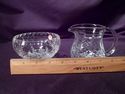 Vintage Cut Crystal Cream and Sugar Set, Cross-Hat