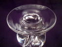 Pair of Heavy Crystal Candle-holders, Footed, Swir