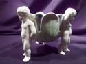 Three Cherubs Candle Holder/Planter, German Vintag