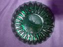 Set of Two Forest Green Depression Glass Bowls