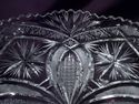 Cut Crystal Bowl, 9.25" Diameter, Flowers, Cross-H