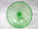 Vintage Vaseline Glass Covered Footed Compote, Dep