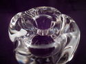 Pair of Heavy Crystal Candle-holders, Footed, Swir