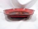 Chinese Red Lacquer Hexagonal Elegant Wooden Bowl,