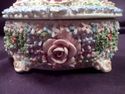 German Dresser Box, Porcelain, Elaborate Applied F