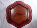 Chinese Red Lacquer Hexagonal Elegant Wooden Bowl,