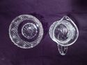 Vintage Cut Crystal Cream and Sugar Set, Cross-Hat