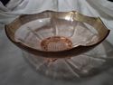 Pink Elegant Glass Centerpiece Bowl, Gold Rim, 8-S