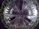 Vintage Large Centerpiece Crystal Glass Bowl, Quil