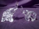 Set of 6 Crystal Animal Figurines: Rabbit, 2 Eleph