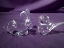 Set of 6 Crystal Animal Figurines: Rabbit, 2 Eleph