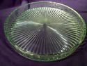 Vaseline Glass Serving Tray, Unusual, Large, Heavy