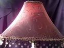 Hand-Painted Ceramic Lamp with Exotic Amethyst Bea