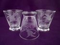 Glass Highball Set with Etched Ducks; Pitcher, 5 G