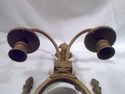 Vintage Brass Candle Sconce with Mirror, Hollywood