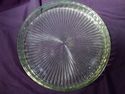 Vaseline Glass Serving Tray, Unusual, Large, Heavy