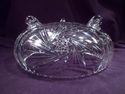 Huge Cut Crystal Three-Footed Bowl, Over 7 1/2 Lbs