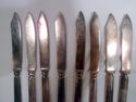 Eight Vintage Silver-Plate Butter Spreader Knives,