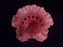 Vintage Fenton Cranberry, White, Art Glass Coin Do