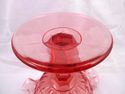 Early Vintage Fenton Cranberry Compote, Coin Dot, 