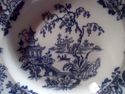 Antique Furnivals Bowl, Blue Shanghae Pattern circ