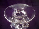 Pair of Heavy Crystal Candle-holders, Footed, Swir