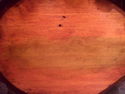 Red Lacquer Wooden Chinese Bowl, Tear Shaped, Chun