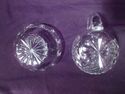 Vintage Cut Crystal Cream and Sugar Set, Cross-Hat