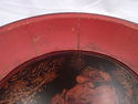 Red Lacquer Wooden Chinese Bowl, Tear Shaped, Chun