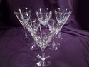 Rare Vintage Set of Six Tiffin Cut Crystal Red Win