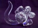 Large Crystal Figurine Sitting Cat, Faceted Crysta