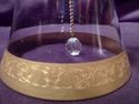 Crystal Bell, Inlaid Gold Trim, Christmas, Partrid