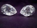 Pair of Medium Swarovski Cut Crystal Swans with Bo