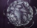 Mikasa Clear Crystal Bowl with Petal Rim, Frosted,