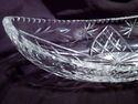 Large Oblong Cut Crystal Bowl, Intaglio Floral Dec