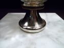 Swirled Glass Bulb Lamp with Marble Base, Working