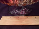 Antique Victorian Cranberry Glass Compote, Footed,