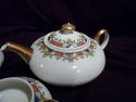 Tea Set, Limoges, Teapot, Sugar, Creamer, Porcelai