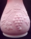 Kanawha Red Encased in White Art Glass Vase, Grape