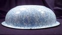 Rare Large Spatterware Enameled Blue, White Metal 