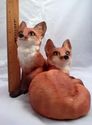 Rare Cybis Porcelain Figurine Two Young Foxes, Mar