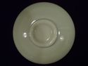 Footed Bowl, Cambridge, Ivory Opaque Green, Vintag