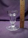 Three Elegant Glass Candlesticks, Candleholders, V